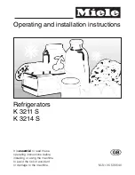Preview for 1 page of Miele K 3211 S Operating And Installation Manual