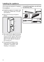 Preview for 64 page of Miele K 32222 i Operating And Installation Instructions