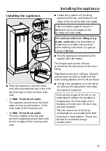 Preview for 69 page of Miele K 32222 i Operating And Installation Instructions