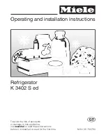 Preview for 1 page of Miele K 3402 S ed Operating And Installation Manual