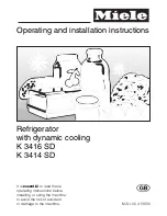 Предварительный просмотр 1 страницы Miele K 3414 SD Operating And Installation Manual