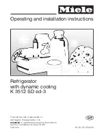 Miele K 3512 SD ed-3 Operating And Installation Manual предпросмотр