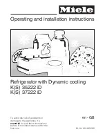 Предварительный просмотр 1 страницы Miele K 35222 iD Operating And Installation Instructions