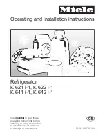 Предварительный просмотр 1 страницы Miele K 621 i-1 Operating And Installation Instructions