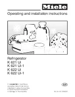 Предварительный просмотр 1 страницы Miele K 621 Ui Operating And Installation Manual