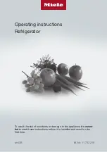 Предварительный просмотр 1 страницы Miele K 7113 F Operating Instructions Manual