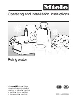 Preview for 1 page of Miele K 821 i Operating And Installation Manual