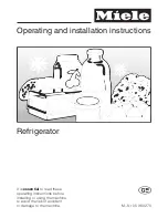 Preview for 1 page of Miele K 841i Operating And Installation Manual