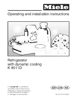 Miele K 851 iD Operating And Installation Manual preview