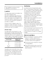 Предварительный просмотр 27 страницы Miele K 854 i-1 Operating And Installation Instructions