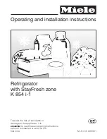 Preview for 1 page of Miele K 854 i-1 Operating And Installation Manual