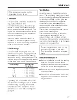 Preview for 27 page of Miele K 854 i-1 Operating And Installation Manual