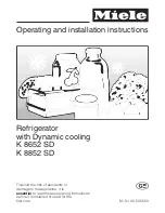 Предварительный просмотр 1 страницы Miele K 8652 SD Operating And Installation Instructions