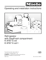 Предварительный просмотр 1 страницы Miele K 8767 S ed Operating And Installation Manual