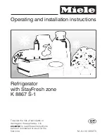 Предварительный просмотр 1 страницы Miele K 8867 S-1 Operating And Installation Instructions