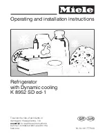 Miele K 8952 SD ed-1 Operating And Installation Instructions preview