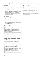 Preview for 22 page of Miele K 8952 SD ed-1 Operating And Installation Instructions