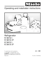 Miele K 9212 I Operating And Installation Instructions предпросмотр