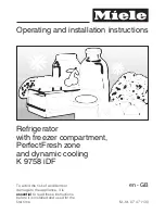 Miele K 9758 iDF Operating And Installation Manual предпросмотр