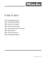 Miele K303 Instructions Manual предпросмотр