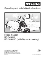 Preview for 1 page of Miele KD 1450 S Operating And Installation Manual