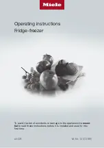 Предварительный просмотр 1 страницы Miele KD 4050 E el Active Operating Instructions Manual