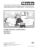 Miele KD 673 i Operating And Installation Manual preview