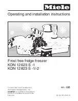 Preview for 1 page of Miele KDN 12623 S -1 Operating And Installation Instructions