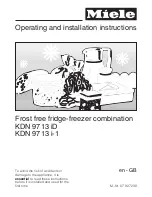 Preview for 1 page of Miele KDN 9713 i-1 Operating And Installation Manual