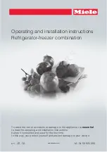 Preview for 1 page of Miele KF 18 SF Series Operating And Installation Instructions