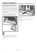 Предварительный просмотр 74 страницы Miele KF 18 SF Series Operating And Installation Instructions