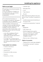 Предварительный просмотр 63 страницы Miele KF 1803 SF Operating And Installation Instructions