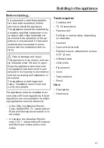 Preview for 27 page of Miele KF 2801 SF Operating And Installation Instructions