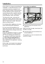 Предварительный просмотр 52 страницы Miele KF 2981 Vi Operating And Installation Instructions