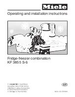 Preview for 1 page of Miele KF 3855 S6 Operating And Installation Manual