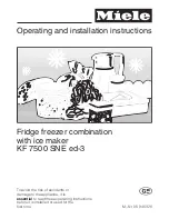 Miele KF 7500 SNE ed-3 Operating And Installation Instruction preview