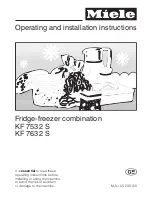 Miele KF 7532 S Operating And Installation Manual preview