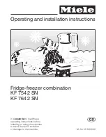 Предварительный просмотр 1 страницы Miele KF 7542 SN Operating And Installation Manual