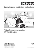 Preview for 1 page of Miele KF 7564 S ed-3 Operating And Installation Manual
