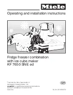 Miele KF 7650 SNE ed Operating And Installation Manual preview