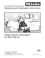 Preview for 1 page of Miele KF 7652 SN ed Operating And Installation Instruction