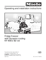 Предварительный просмотр 1 страницы Miele KF 8582 SD ed Operating And Installation Manual