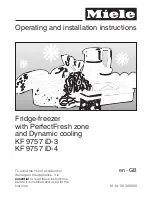 Miele KF 9757 iD-3 Operating And Installation Manual preview