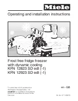 Miele KFN 1223 SD edt Operating And Installation Instructions preview