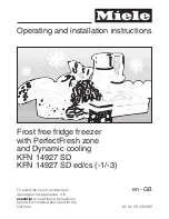 Preview for 1 page of Miele KFN 14927 SD cs Operating And Installation Instruction