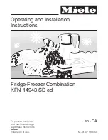 Preview for 1 page of Miele KFN 14943 SD ed Operating And Installation Instructions