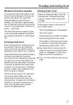 Preview for 57 page of Miele KFN 29493 DE edt/cs Operating And Installation Instructions