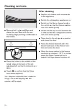 Предварительный просмотр 72 страницы Miele KFN 29493 DE edt/cs Operating And Installation Instructions