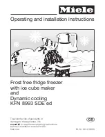 Miele KFN 8993 SDE ed Operating And Installation Manual preview