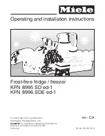 Preview for 1 page of Miele KFN 8995 SD ED-1 Operating And Installation Instructions